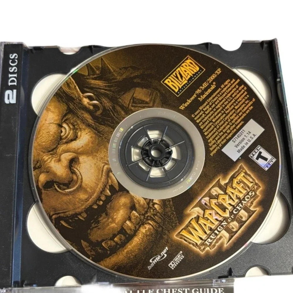 Blizzard Warcraft Battle Chest PC Game Reign of Chaos Frozen Throne Sold‎ As Is